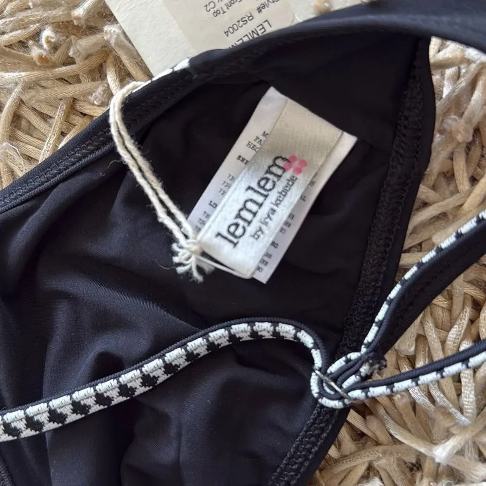Lemlem Luchia Bandeau Top in Black Size XS